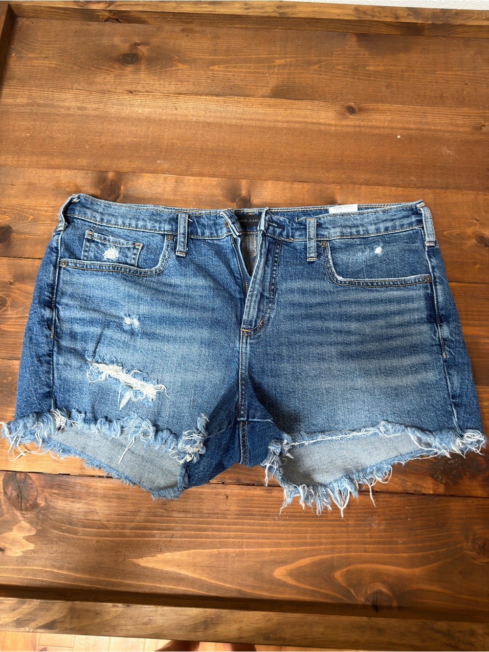 Silver Jeans Co. Distressed Medium Wash Cutoff Denim Shorts